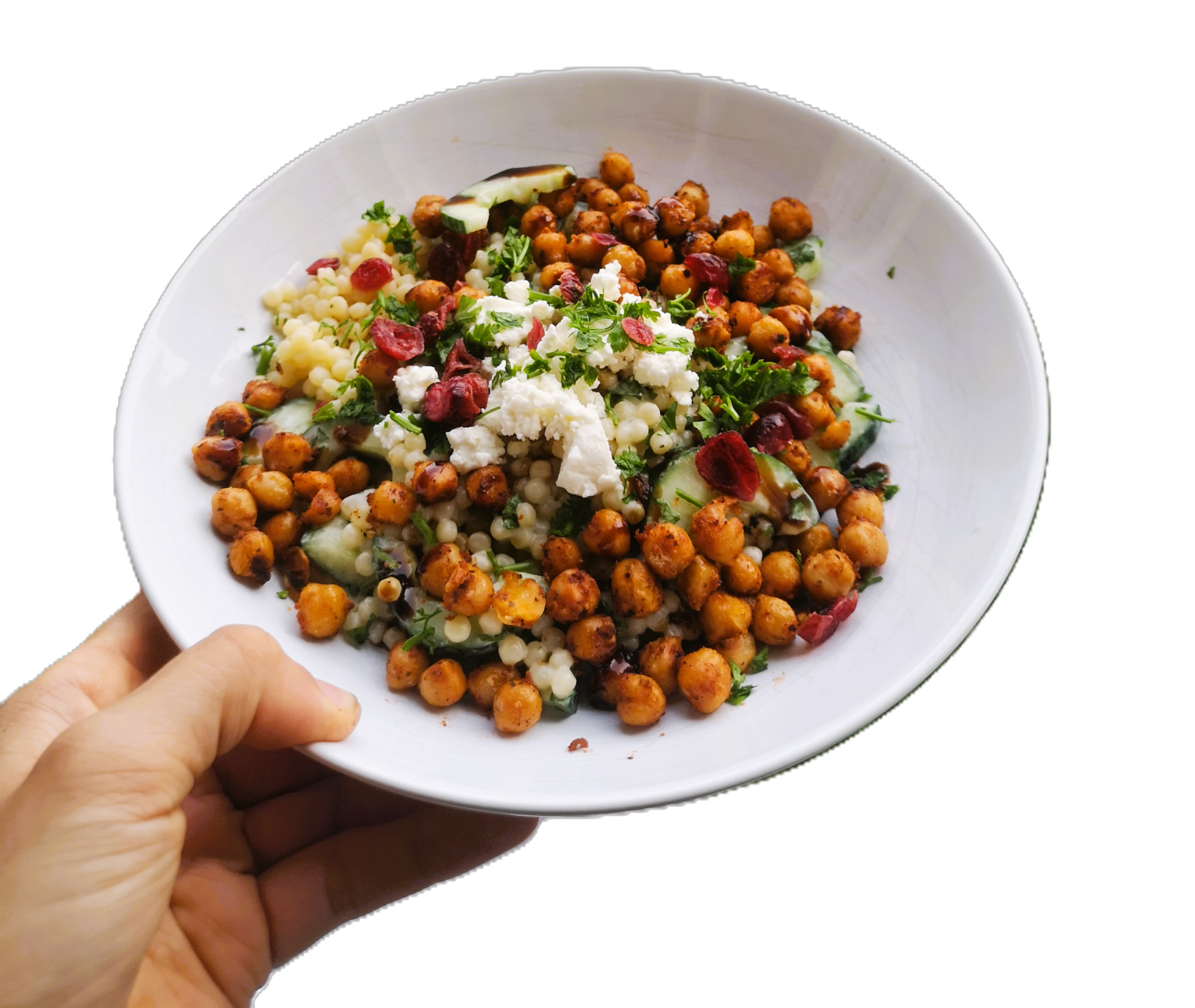 Pearl Couscous Salad with Goat Cheese